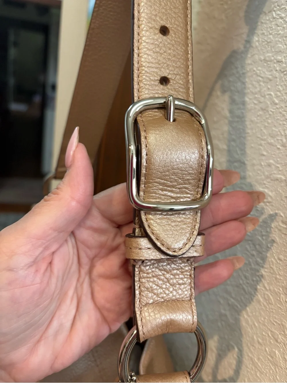 Coach Madison Phoebe Champagne Shoulder Bag
